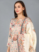 Women Beige Cotton Blend Ethnic Motifs